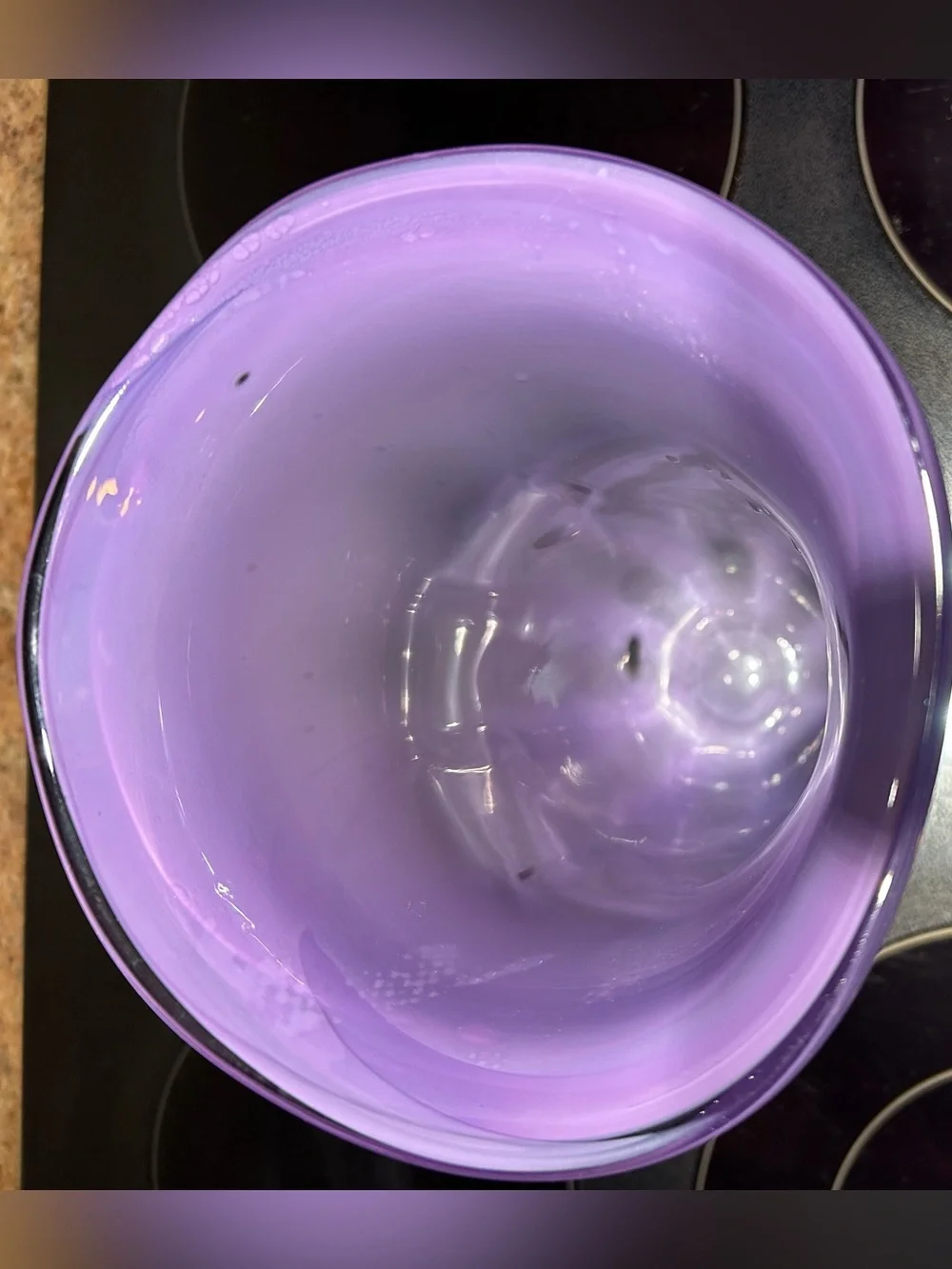 Blenko Handblown Glass Vase Ombre Lavender Lilac  9.5”x6”W 3lbs Flawless